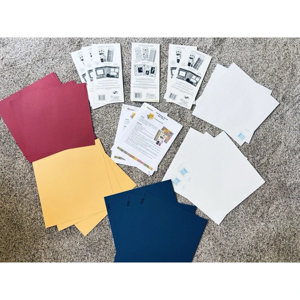 Sandy Lion Color Blocking Class‎ Kit Travel Theme - Vintage Stickers Paper Guide